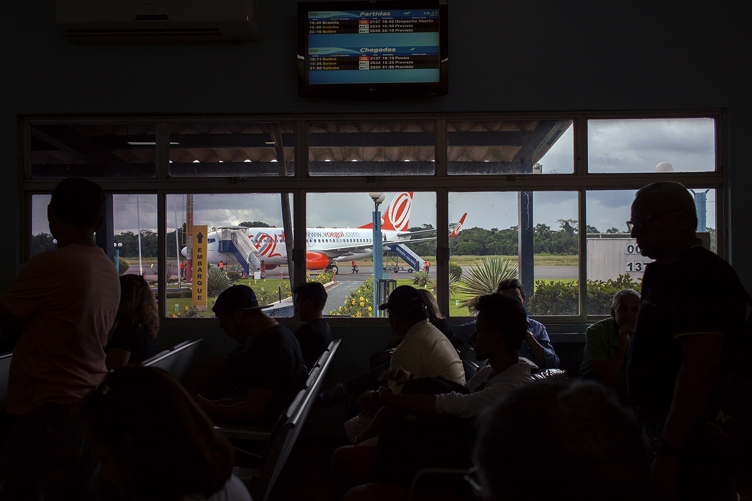 Área de embarque do aeroporto de Altamira em 21 de março de 2016, seis dias antes do último voo da Gol. O fluxo de passageiros no município diminuiu com a proximidade do fim das obras