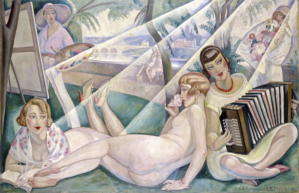 O quadro "A Summer Day", de 1927, que está na exposição "Gerda Wegener”, em cartaz até 16 de maio no museu Arken, em Copenhagen