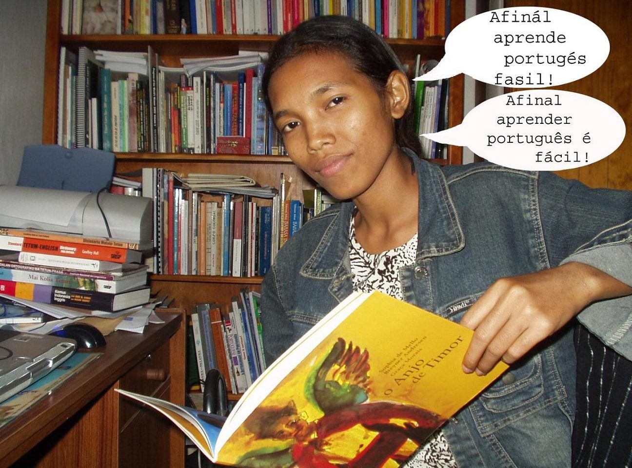 Imagem usada num curso de português no Timor Leste. Hoje, apenas 5% dos timorenses falam a língua