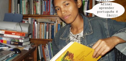 Imagem usada num curso de português no Timor Leste. Hoje, apenas 5% dos timorenses falam a língua