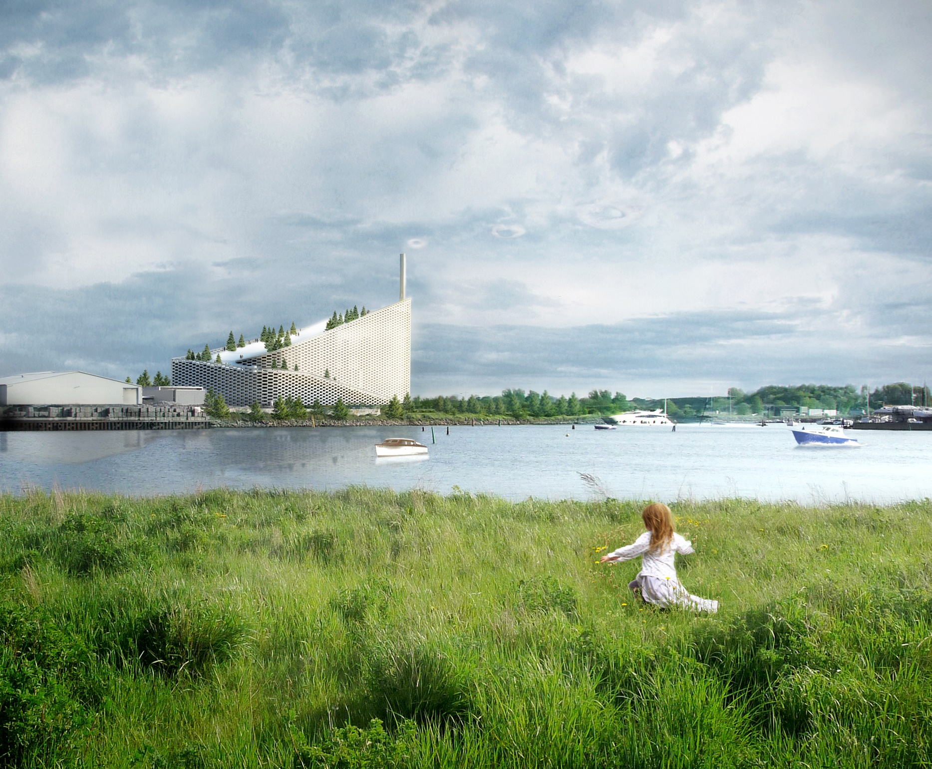 Em Copenhagen está sendo construído um incinerador para produção de energia capaz de aquecer até 120 mil famílias. O megaprojeto, em forma de montanha, inclui uma área de lazer com pistas de esqui