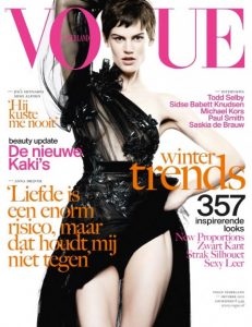 Saskia de Brauw na capa da Vogue