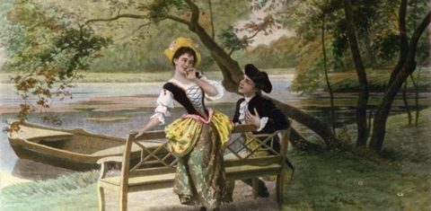 A pintura do francês Leon Girardet mostra um exemplo dos primórdios dessa prática