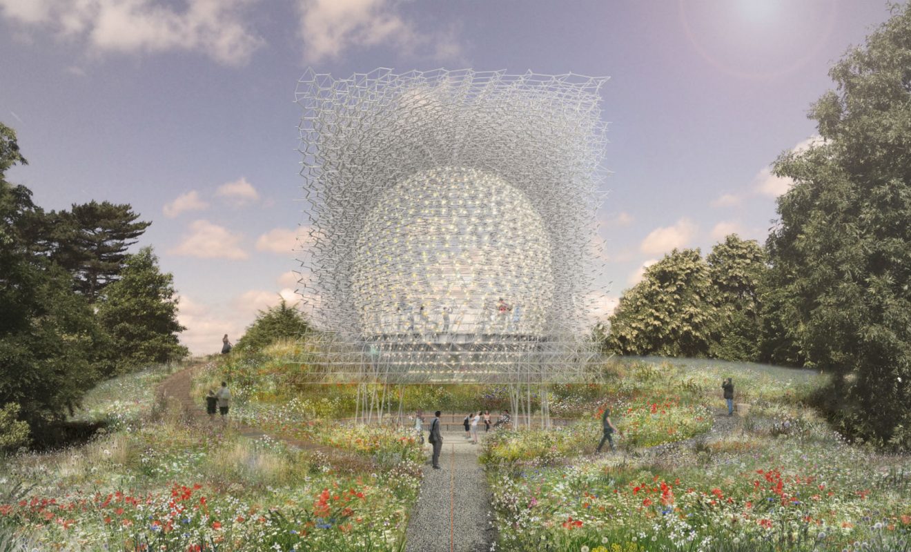 Simulação da instalação "The hive" ("A colmeia") no Kew Gardens, jardim botânico em Londres (Divulgação / 2016)