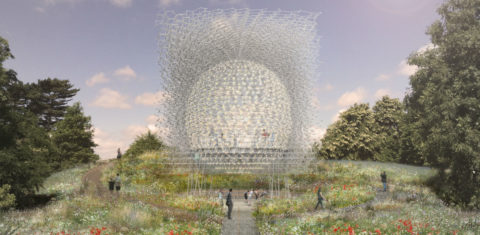 Simulação da instalação "The hive" ("A colmeia") no Kew Gardens, jardim botânico em Londres (Divulgação / 2016)