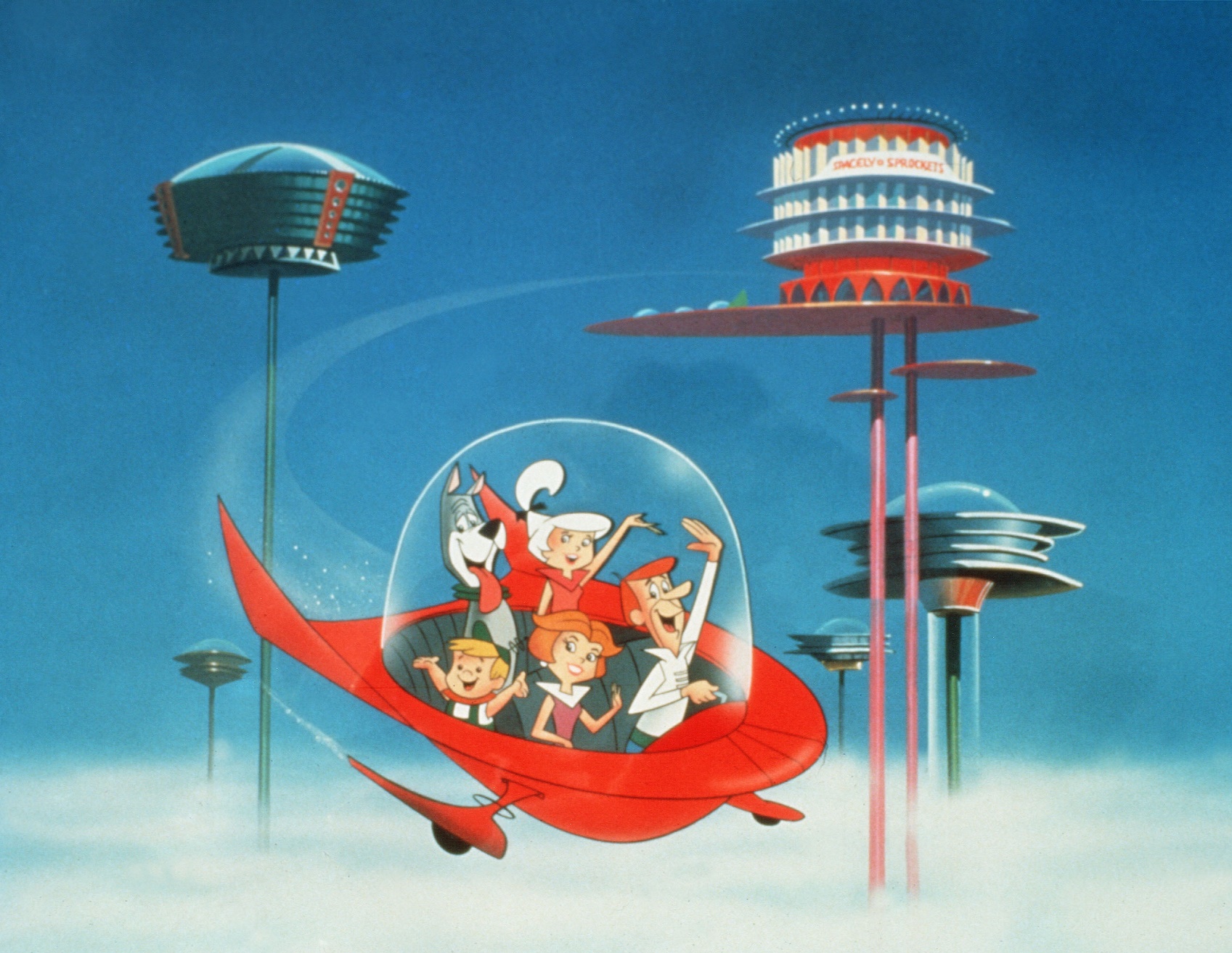 A visão que a dupla Hanna-Barbera tinham, em 1962, de como seriam os carros do futuro. Foto Kobal /The Picture Desk