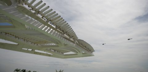 A área do porto do Rio, onde está o Museu do Amanhã, tem um dos melhores índices de incidência de sol da cidade. Foto de Vanderlei Almeida/AFP