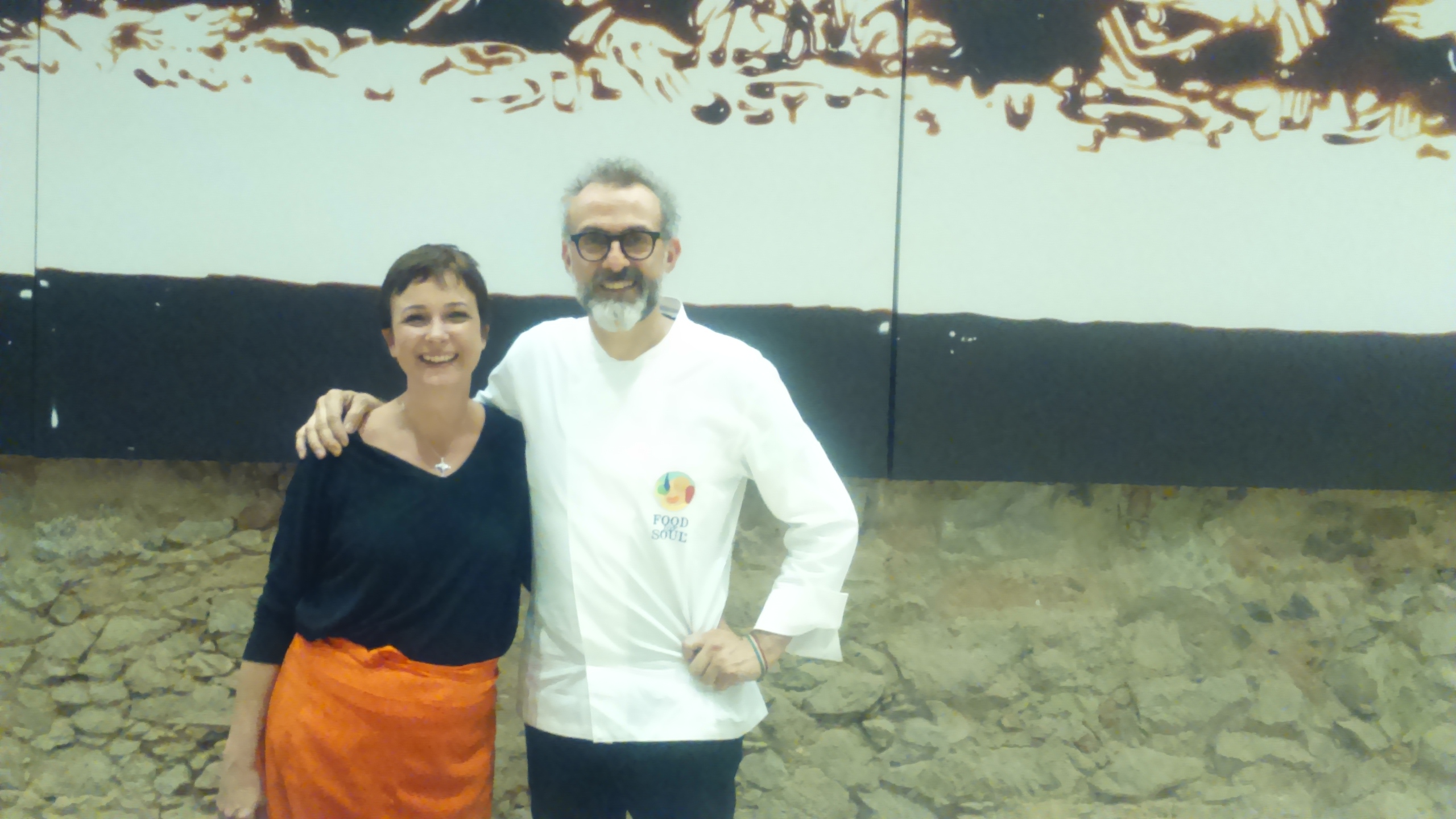 Ursula e o chef Massimo Bottura