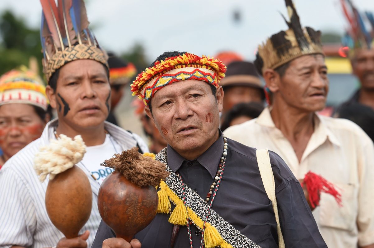 A insegurança alimentar entre os Guarani Kaiowá atinge praticamente toda a população. Foto de Evaristo Sá/AFP