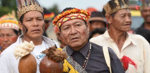 A insegurança alimentar entre os Guarani Kaiowá atinge praticamente toda a população. Foto de Evaristo Sá/AFP
