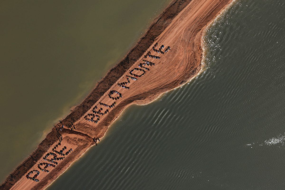 Protesto contra Belo Monte. Foto de Atossa Soltani/ Amazon Watch/ AFP