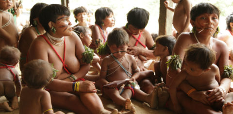 Mães e filhos da Terra Indígena Yanomami