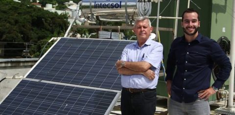 O professor Sergio Colle e Henrique Luís Hipólito. Foto de Divulgação