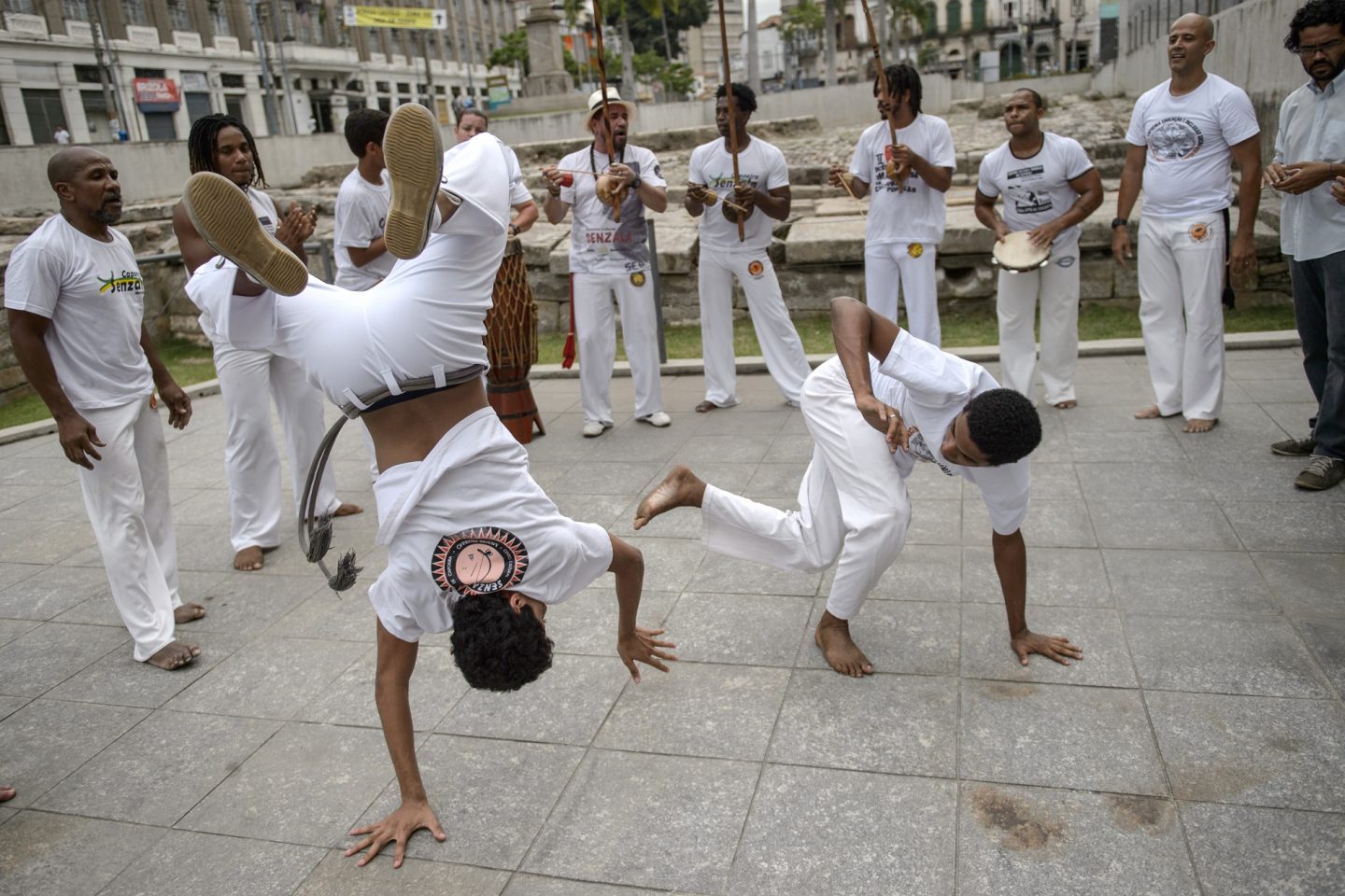 Neste momento, o Ministério dos Esportes tenta decidir se capoeira é ou não um esporte. Foto de Yasuyoshi Chiba