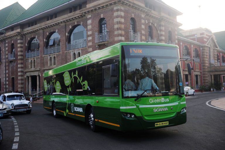 Ônibus movido a etanol na Índia. Foto The Times of India/Ranjit Deshmukh