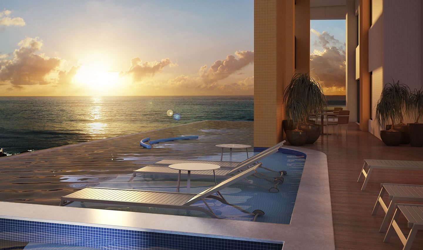 A vista total para a Baía de Todos os Santos, prometida pelo empreendimento, é dos motivos da polêmica. Foto Divulgação