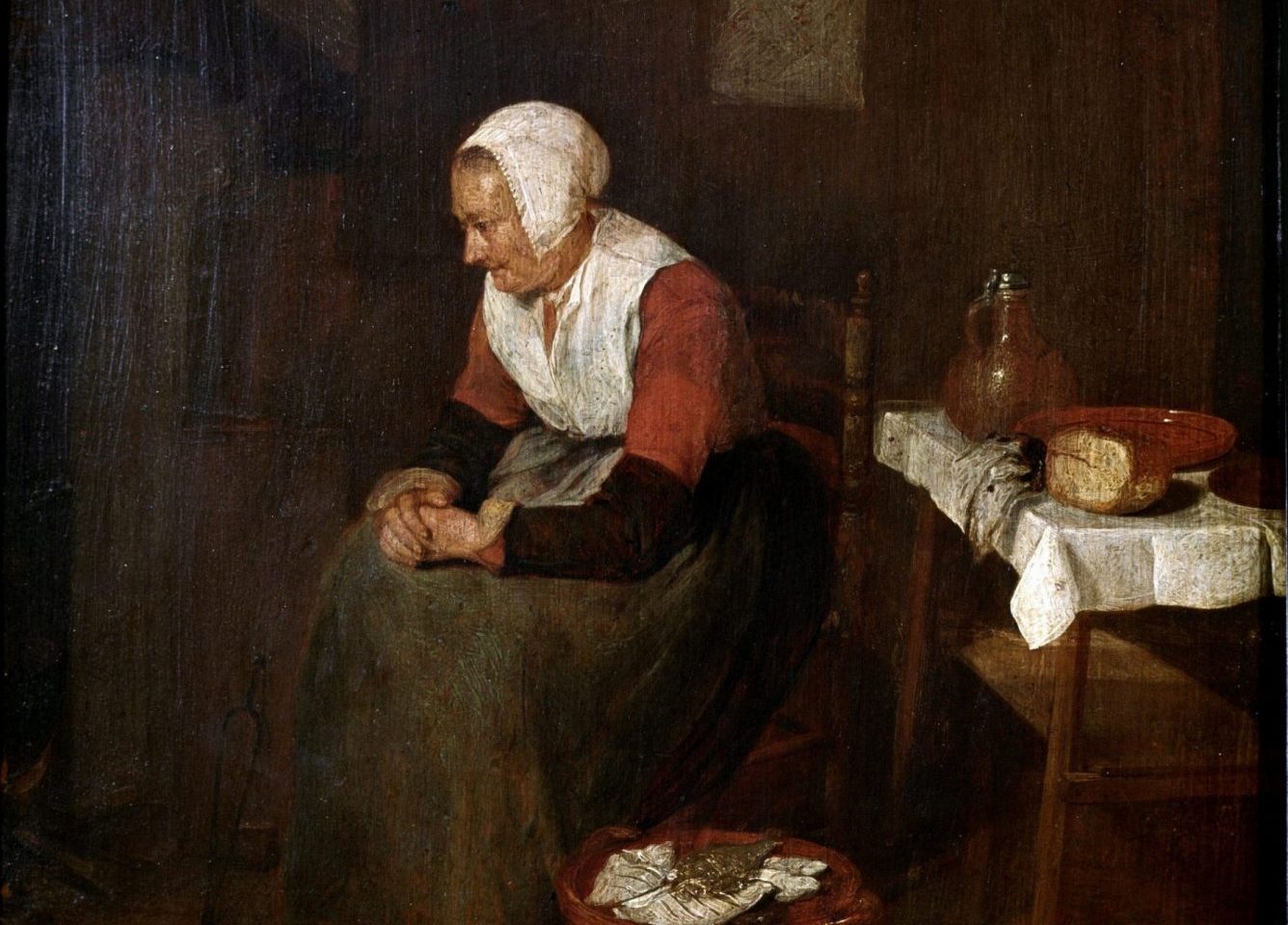 "Portrait de vieille femme" Peinture de Quinringh (Quiringh) Gerritsz Van Brekelenkam (1620-1668) 17eme siecle Madrid musee du Prado ©Luisa Ricciarini/Leemage