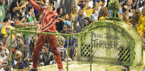 O "thriller" no desfile da Tijuca foi muito mais assustador do que havia sido planejado. Foto de Clever Felix/Brazil Photo Press