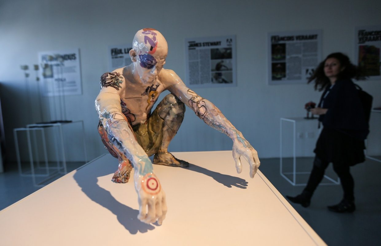 Figura humana, impressa em 3D, numa exposição em Nova York. Foto Cem Ozdel/Anadolu Agency