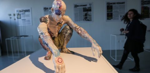 Figura humana, impressa em 3D, numa exposição em Nova York. Foto Cem Ozdel/Anadolu Agency