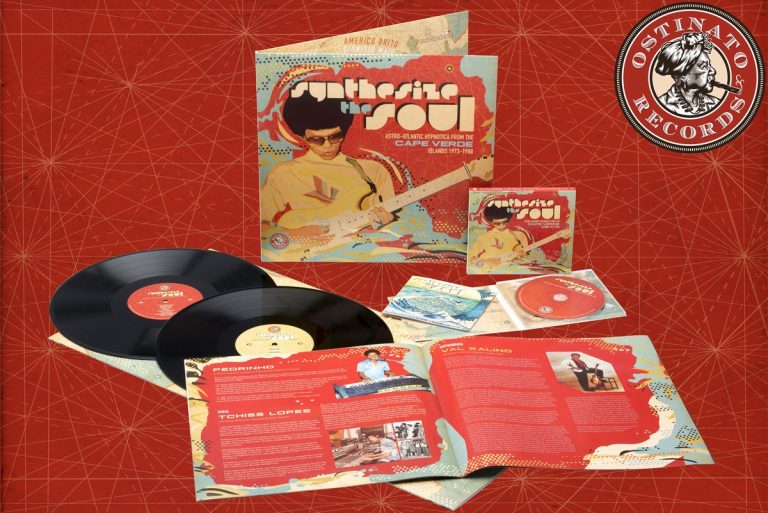 Capa e encarte de “Synthesize the soul – Astro-atlantic hypnotica from the Cape Verde islands 1973-1988”. Foto Divulgação