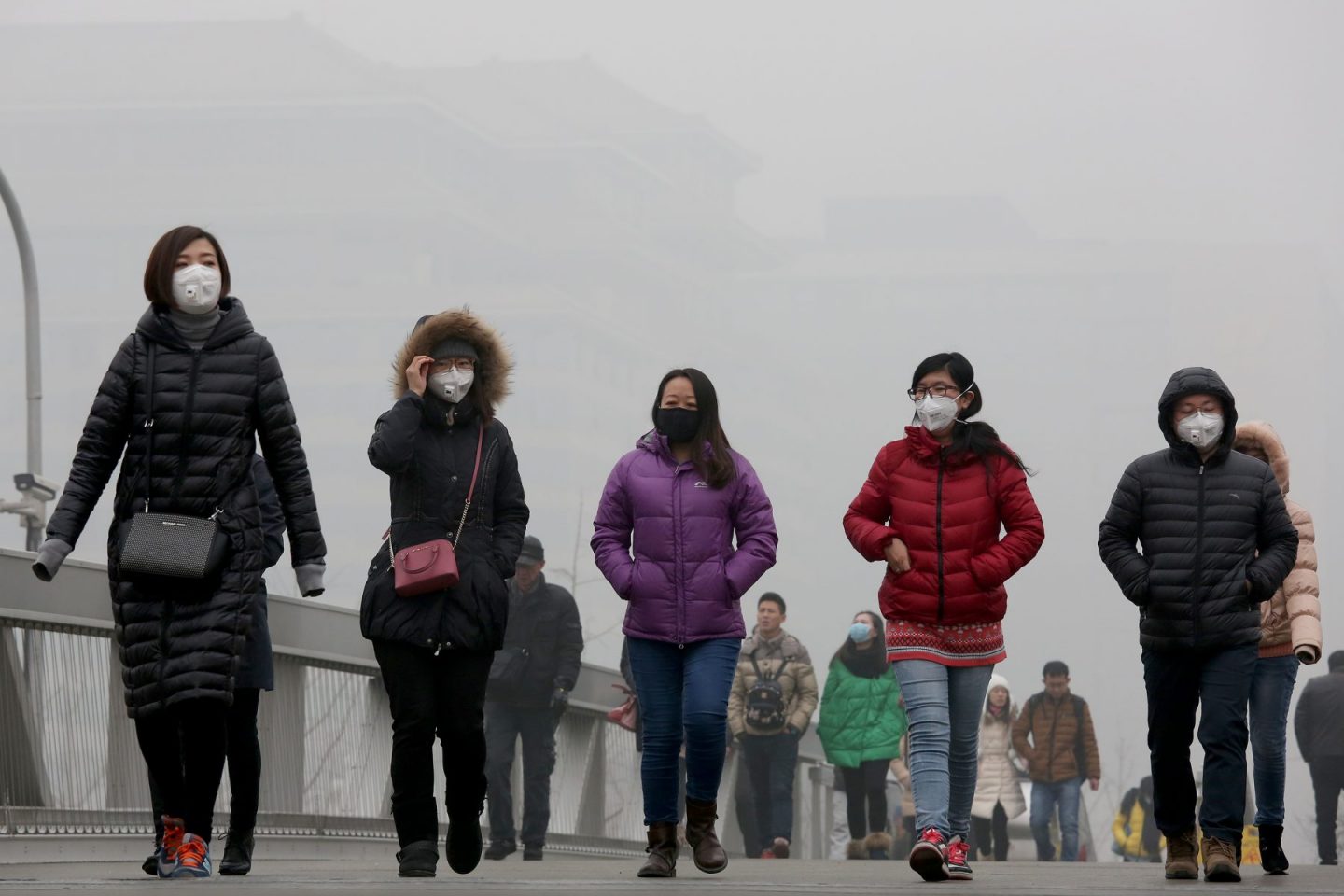 Poluição em Pequim. Foto de Wang Xibao/ Imagine China/ AFP