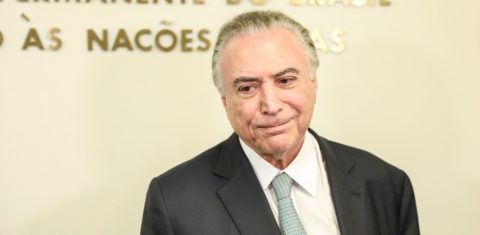 Michel Temer durante a entrevista para os jornalistas após o discurso na ONU. Foto Vanessa Carvalho/Brazil Photo Press