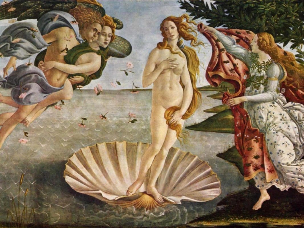 "O Nascimento de Vênus", de Sandro Botticelli, pintado em 1485. Foto reprodução
