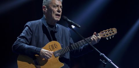 Chico Buarque no show "Caravanas", em cartaz no Rio de Janeiro. Foto Mauro Pimentel/AFP
