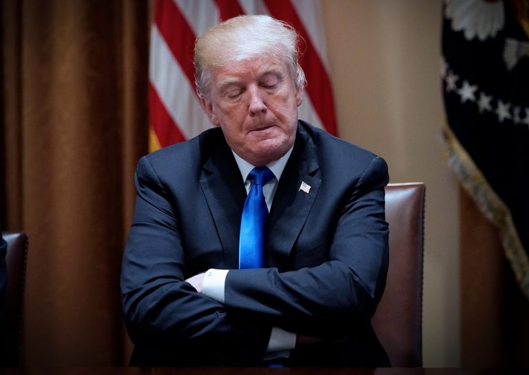 O presidente americano Donald Trump, autor da brilhante ideia de armar os professores das escolas. Foto Mandel Ngan/AFP