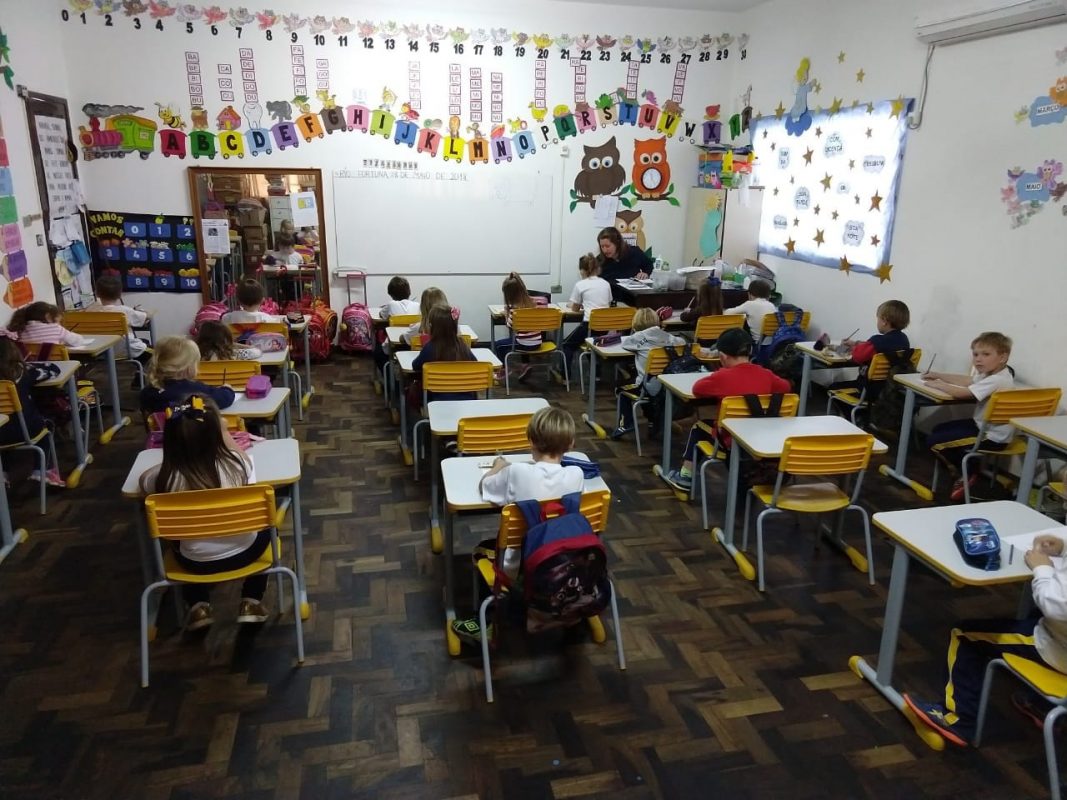 A Escola Municipal Professor José Boeing funcionou normalmente ontem. Foto Divulgação