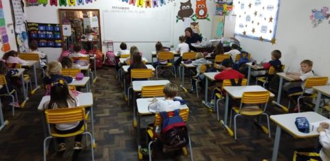 A Escola Municipal Professor José Boeing funcionou normalmente ontem. Foto Divulgação