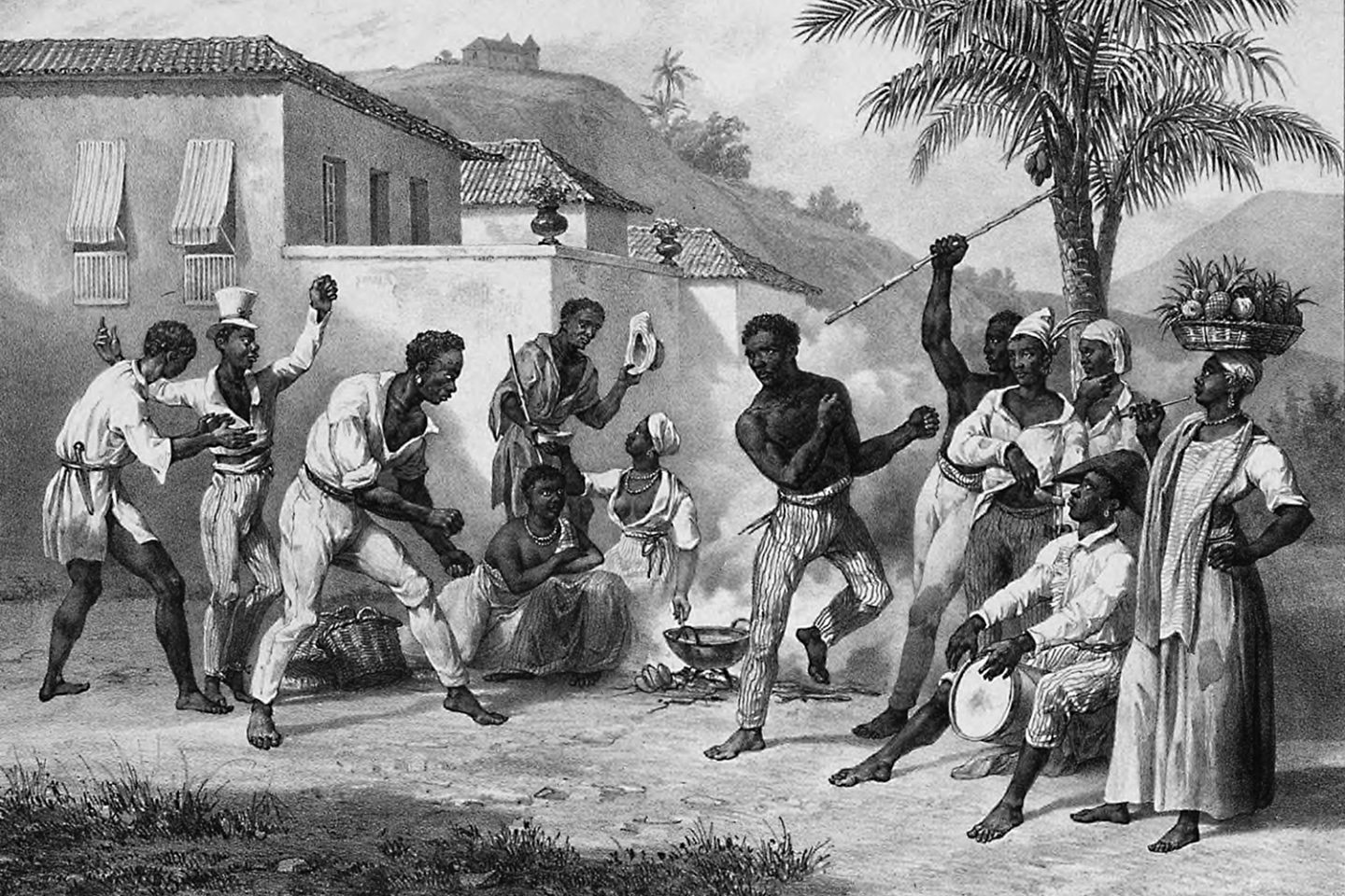 O famoso quadro "Capoeira", de Johann Moritz Rugendas, pintado em 1835. Foto Reproducao