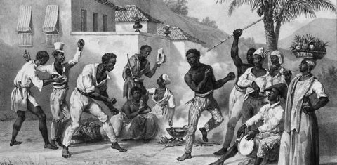 O famoso quadro "Capoeira", de Johann Moritz Rugendas, pintado em 1835. Foto Reproducao