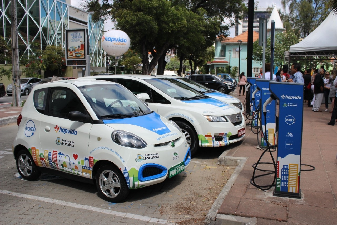 O inovador programa de compartilhamento Vamo ( Veículos Alternativos para a Mobilidade), que funciona em Fortaleza. Foto Divulgação