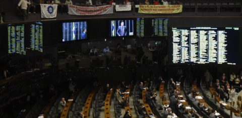 Votacao da Tercerizacao na Camara. Foto de Mateus Bonomi/ Agif/ AFP