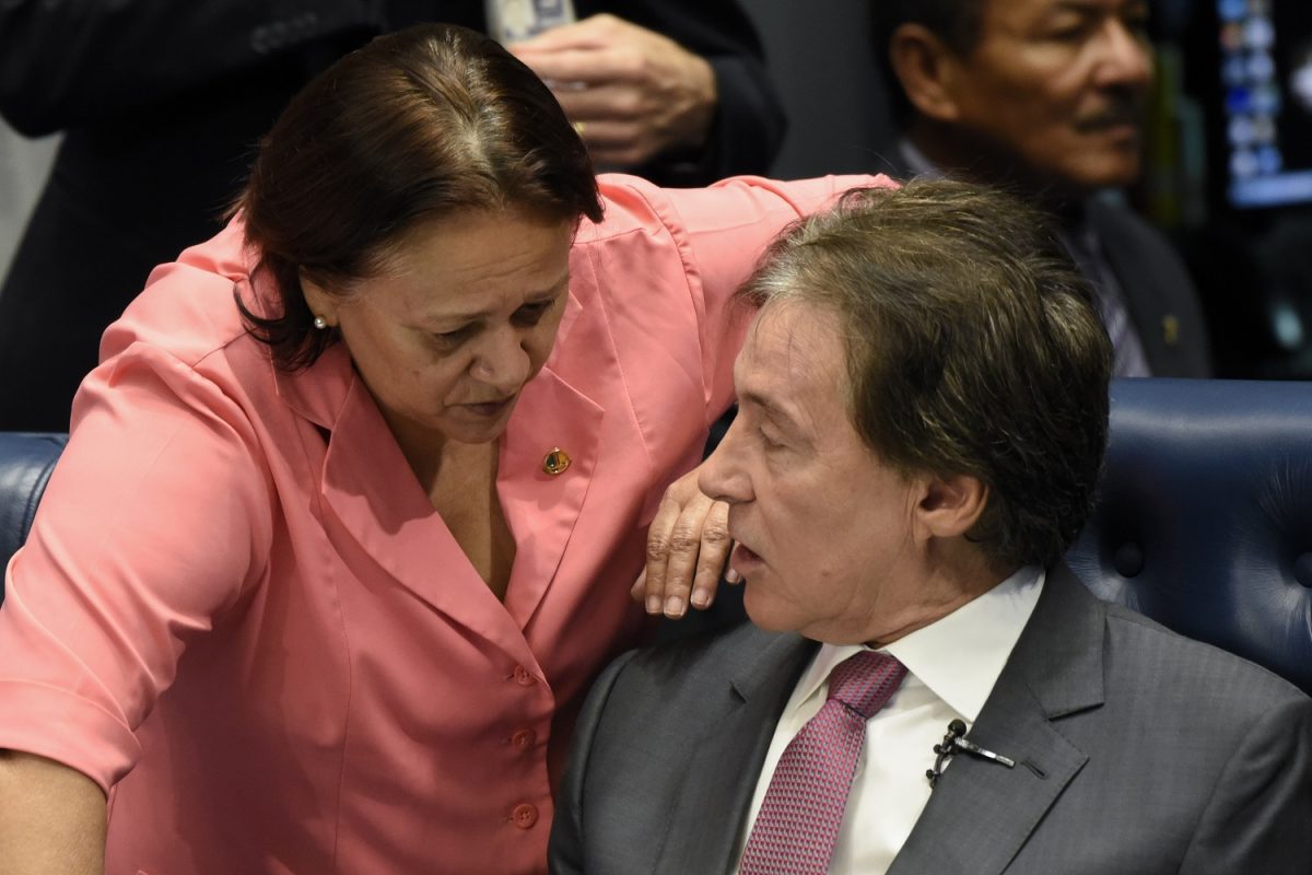 A senadora Fátima Bezerra é uma das duas únicas mulheres com chances de se eleger ao cargo de governadora. Foto Mateus Bonomi/AGIF