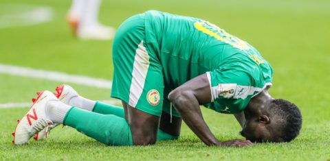 O atacante Mane, astro da seleção do Senegal, na vitória sobre a Polônia. Foto de William Volcov (Brazil Photo Press)