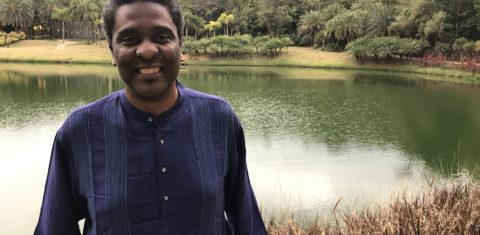 Edgard Gouveia Júnior em Inhotim: "Acabou o tempo do super-herói sozinho" (Foto: Fernanda Baldioti)