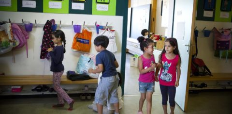 Escola primária em Genebra. Na Copa da Educação a goleada suíça é uma aposta certeira. Foto Amelie Benoist/BSIP