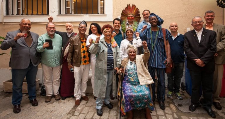 Imagem feita durante encontro de representantes religiosos . Foto Divulgação/Fé no Clima