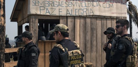 Operação para reintegração de posse do Acampamento Boa Esperança, localizado dentro da Floresta Nacional do Bom Futuro, em Porti Velho, Rondônia. Foto Marizilda Cruppe