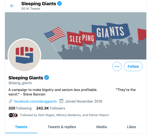 Os "Gigantes Adormecidos" têm mais de 240 mil seguidores no Twitter. Foto Reprodução