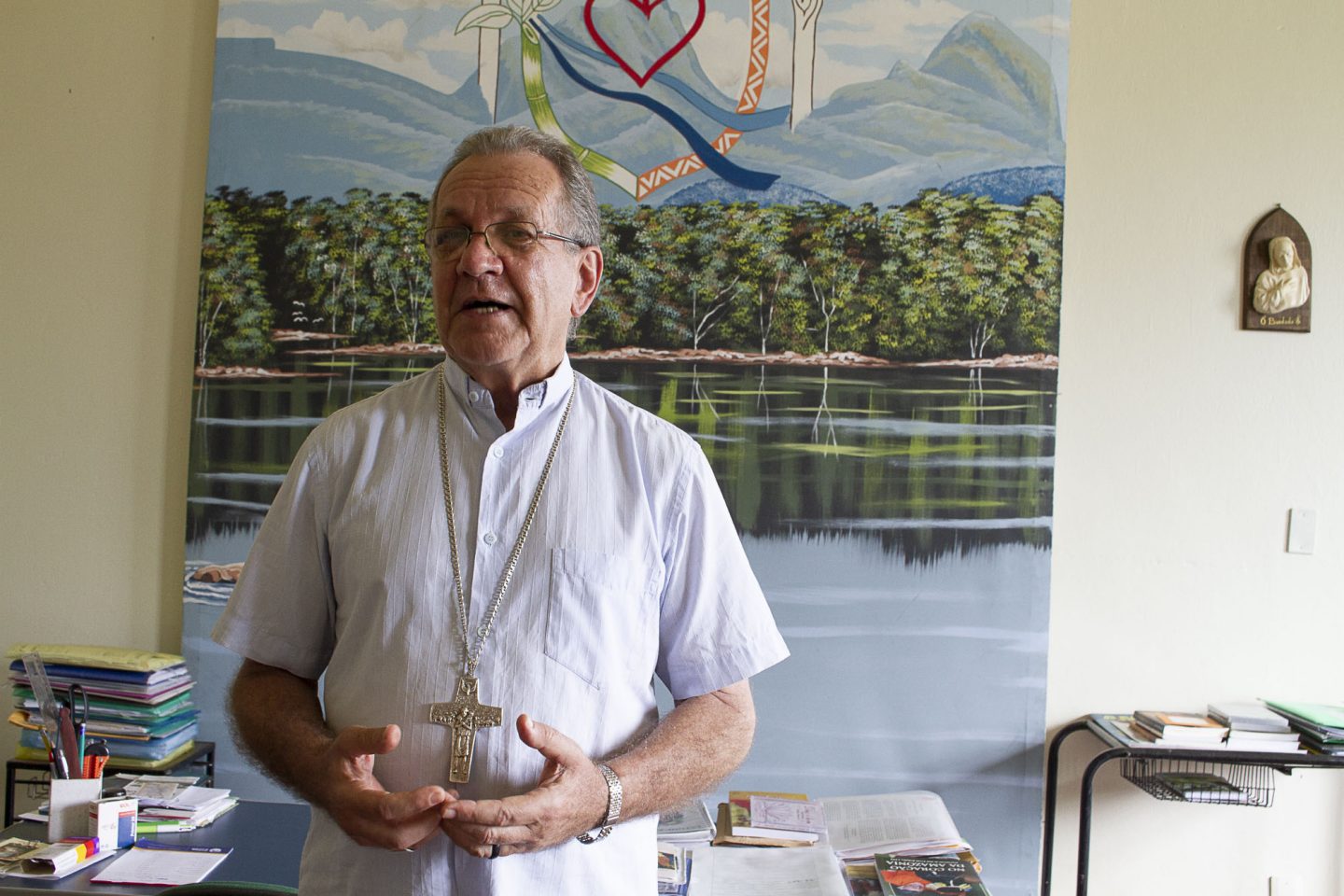Bispo de São Gabriel da Cachoeira, no Amazonas, Dom Edson Damian garante que principais interlocutores do Sínodo da Amazônia serão os povos indígenas e os povos originários da região (Foto: Alberto César Araújo/Amazônia Real)