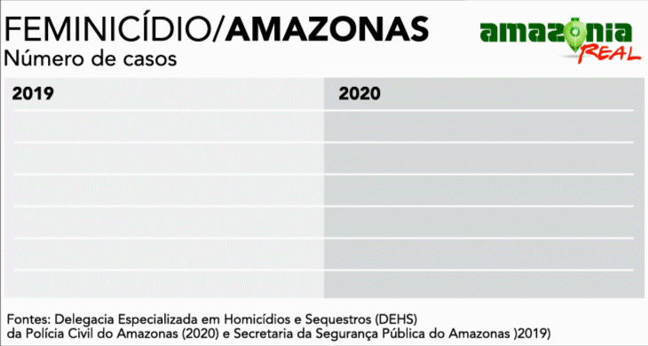 Feminicídio no estado do Amazonas (Infografia: Fernando Alvarus)