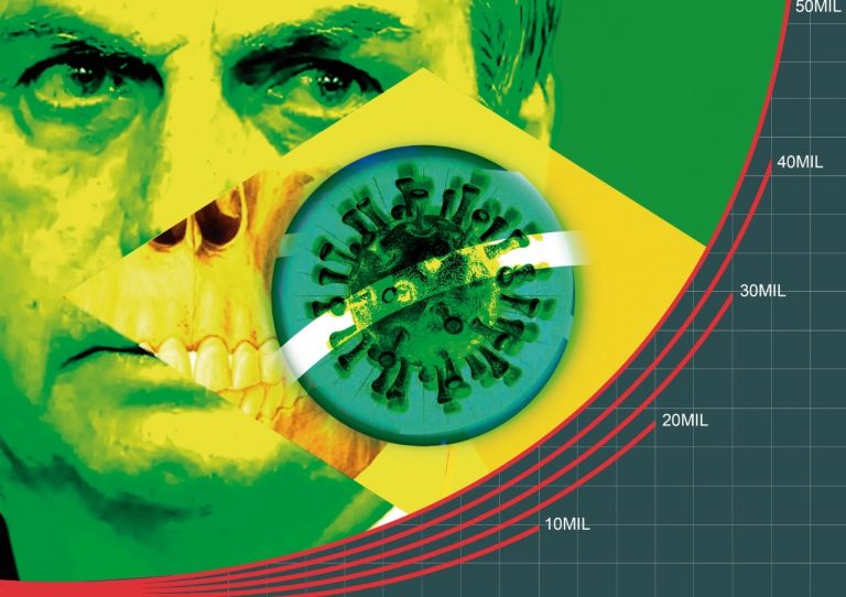 Bolsonaro sobre o número crescente de mortos no Brasil: “E daí? Lamento. Quer que eu faça o quê? Eu sou Messias, mas não faço milagre”. Arte Claudio Duarte