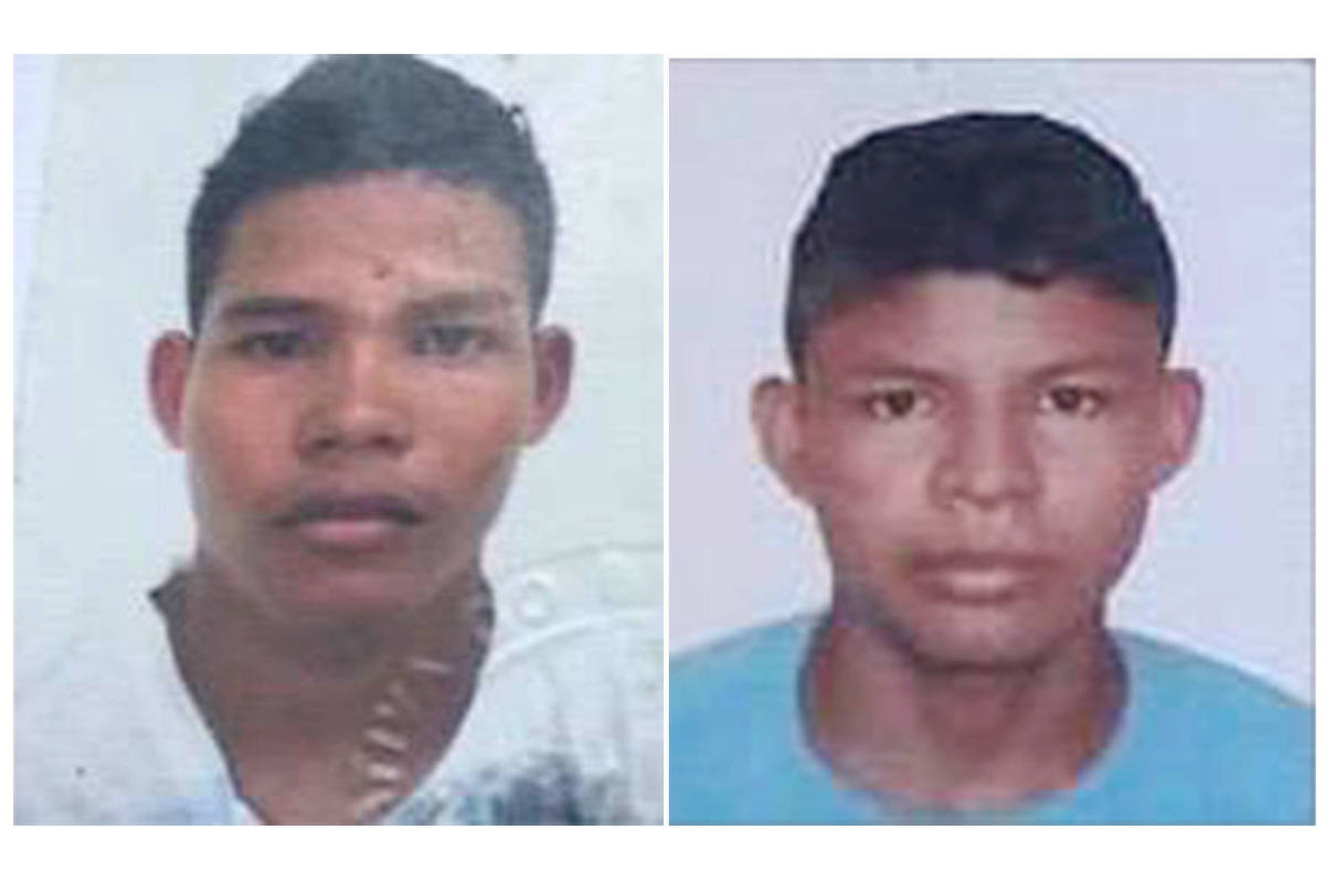 Josimar (à direita) foi encontrado morto; Josivan, seu irmão, está desaparecido: mundukurus denunciam clima de terror (Reprodução)