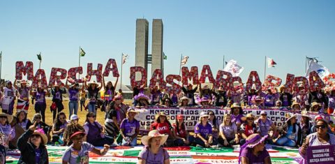 Marchas das Margaridas de 2019 em Brasília: milhares de mulheres reunidas na defesa dos direitos das trabalhadoras ruais, das pautas femininas e do meio ambiente (Foto: Divulgação)
