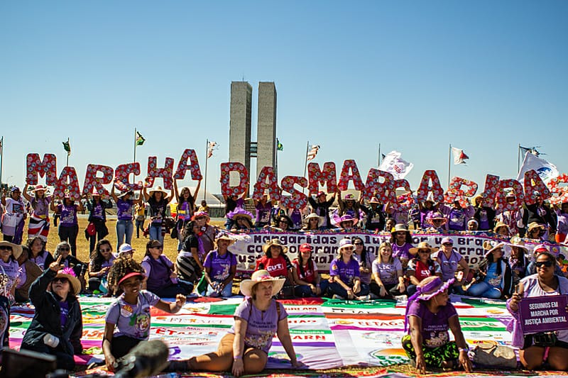Marchas das Margaridas de 2019 em Brasília: milhares de mulheres reunidas na defesa dos direitos das trabalhadoras ruais, das pautas femininas e do meio ambiente (Foto: Divulgação)