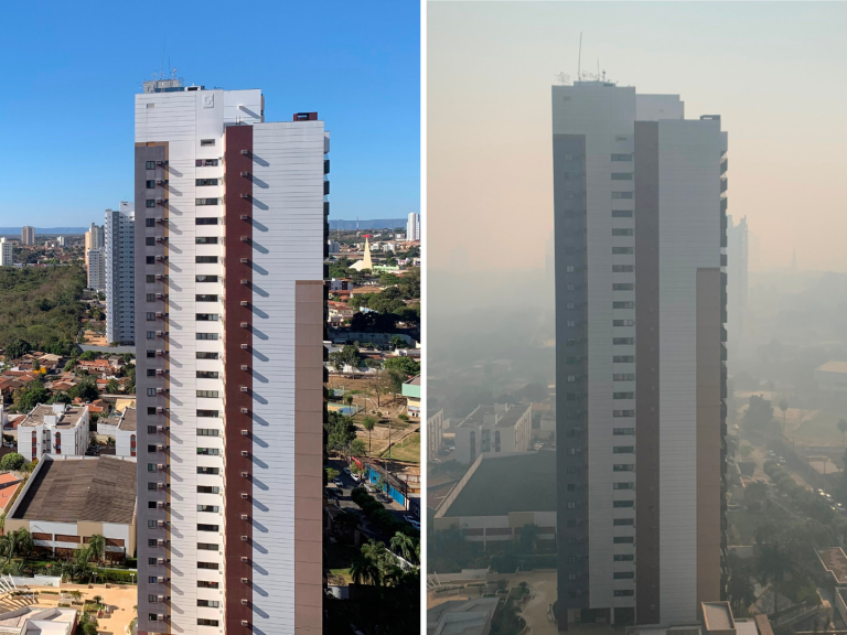 Cuiabá, sem e com fumaça: consequência dos incêndios no Pantanal vira tormento para população. Fotos de Yáskara Vandoni